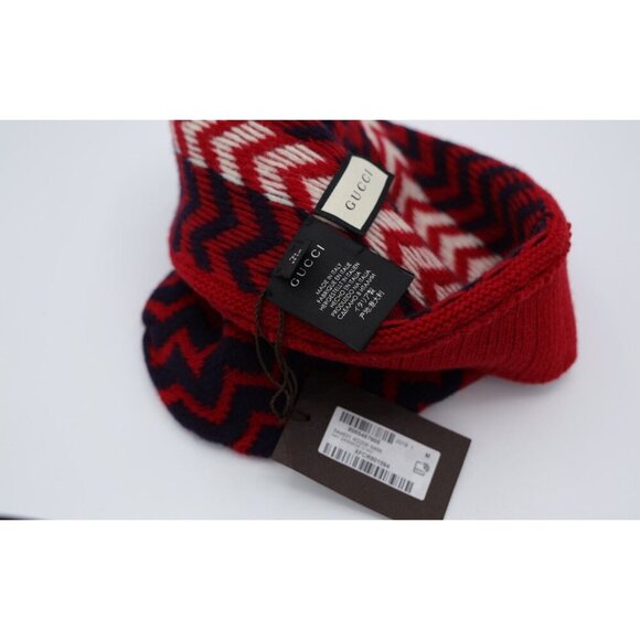 NWT Gucci Zaggede Wool Hat In Deep Red Size M - Picture 9 of 10